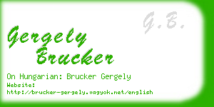 gergely brucker business card